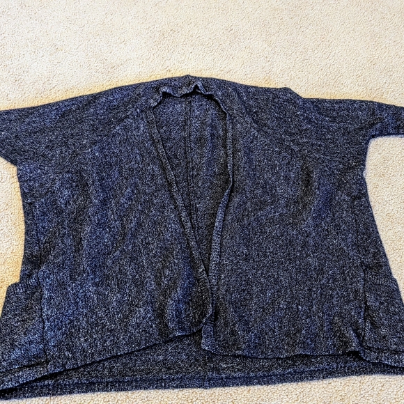 Athleta women's xs 52% cashmere shawl cocoon wrap navy heathered - Picture 3 of 6